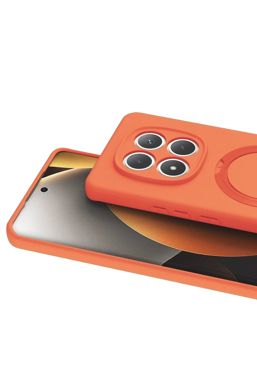 Xiaomi Redmi Note 15 Pro 5G Uyumlu Regal Magsafe Standlı Kapak - Turuncu