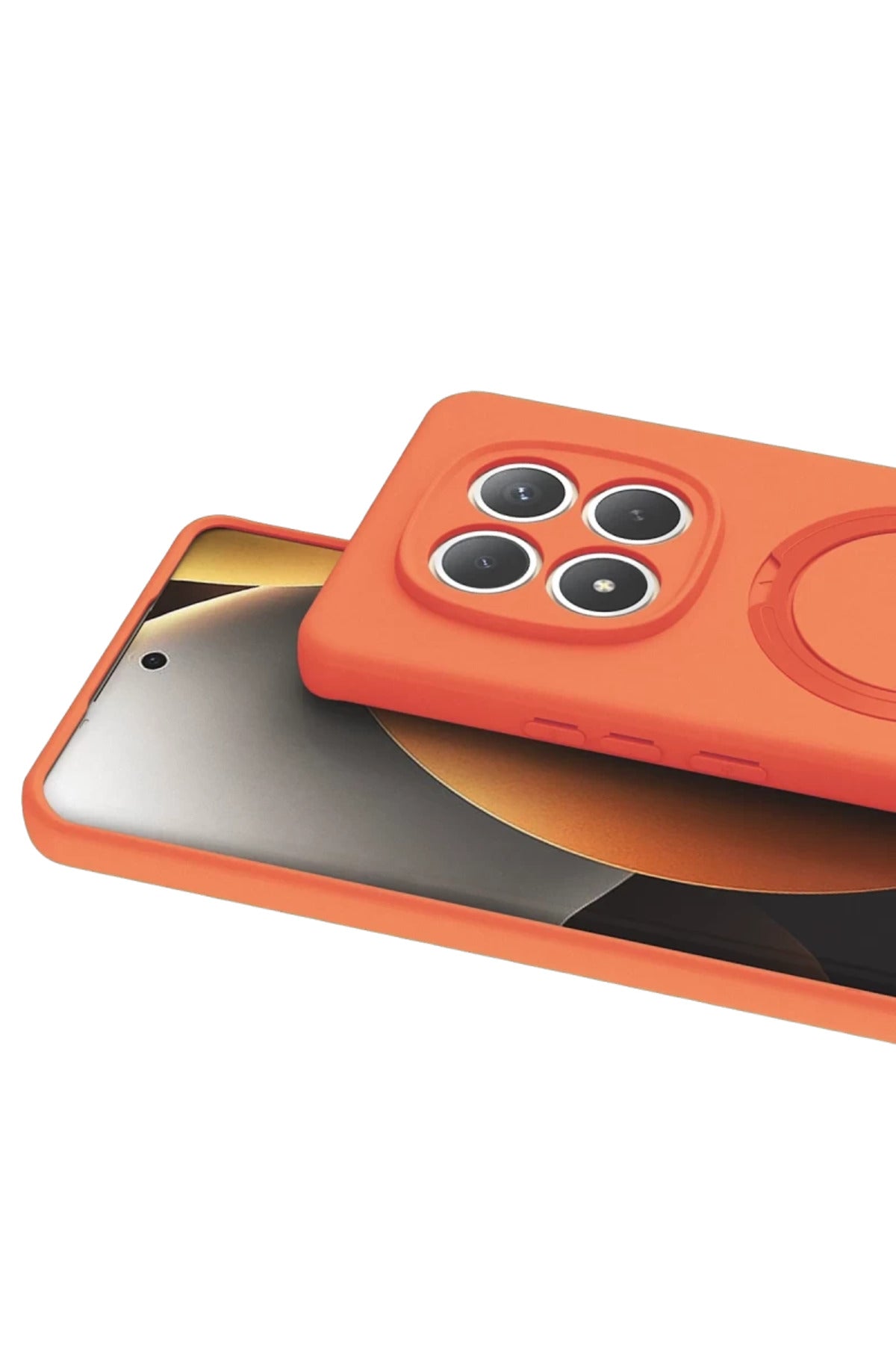 Xiaomi Redmi Note 15 Pro 5G Uyumlu Regal Magsafe Standlı Kapak - Turuncu
