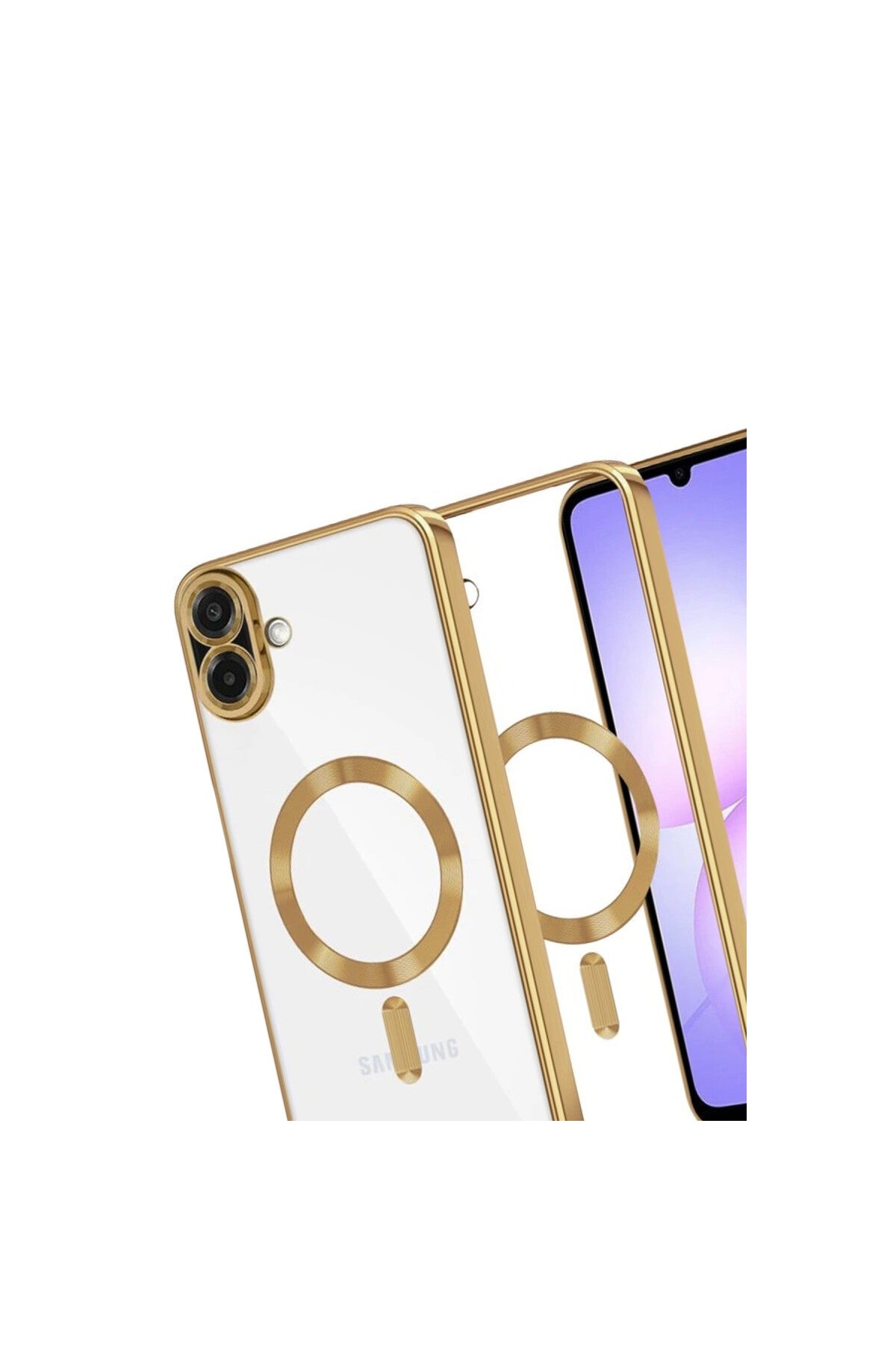 Samsung Galaxy A07 4G Uyumlu Kross Magneticsafe Kapak - Gold