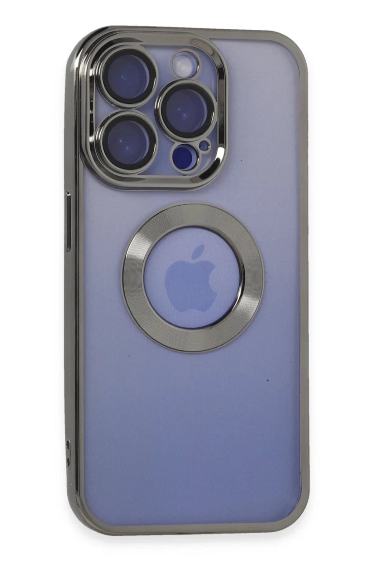 Apple iPhone 15 Pro Uyumlu Kılıf Slot Silikon - Titan Gri