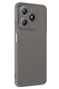 Realme C61 Uyumlu Kılıf Auto Focus Karbon Kapak - Gri