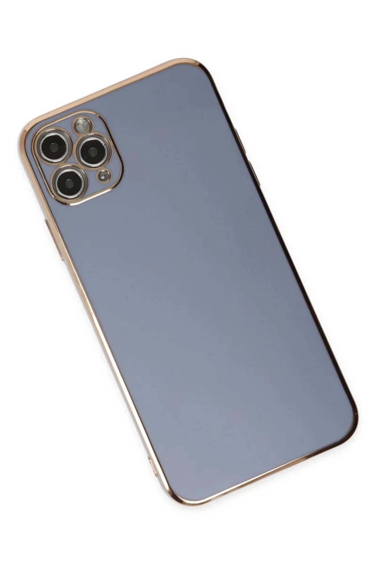 Apple iPhone 11 Pro Max Uyumlu Kılıf Volet Silikon - Mavi