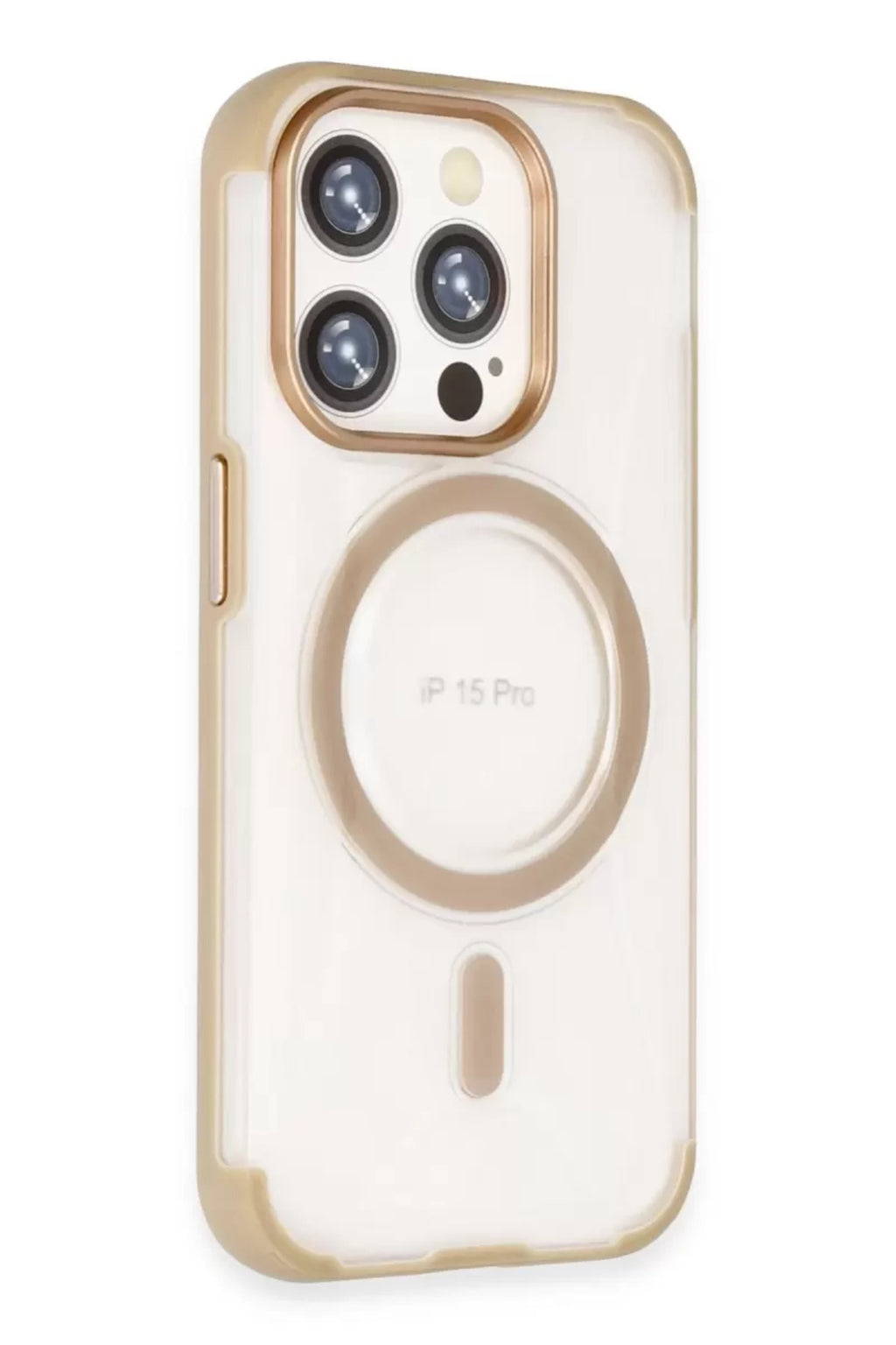 Joko Apple iPhone 15 Pro Uyumlu Hilton Magsafe Kapak - Gold
