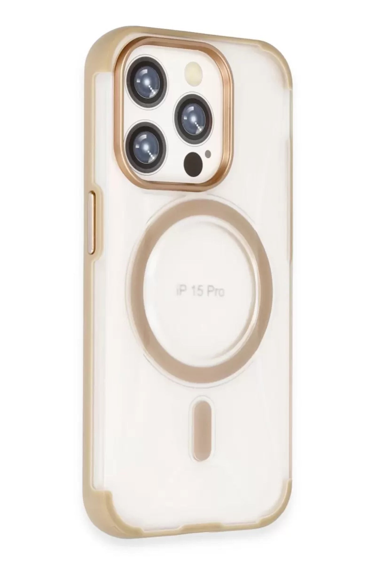 Joko Apple iPhone 15 Pro Uyumlu Hilton Magsafe Kapak - Gold