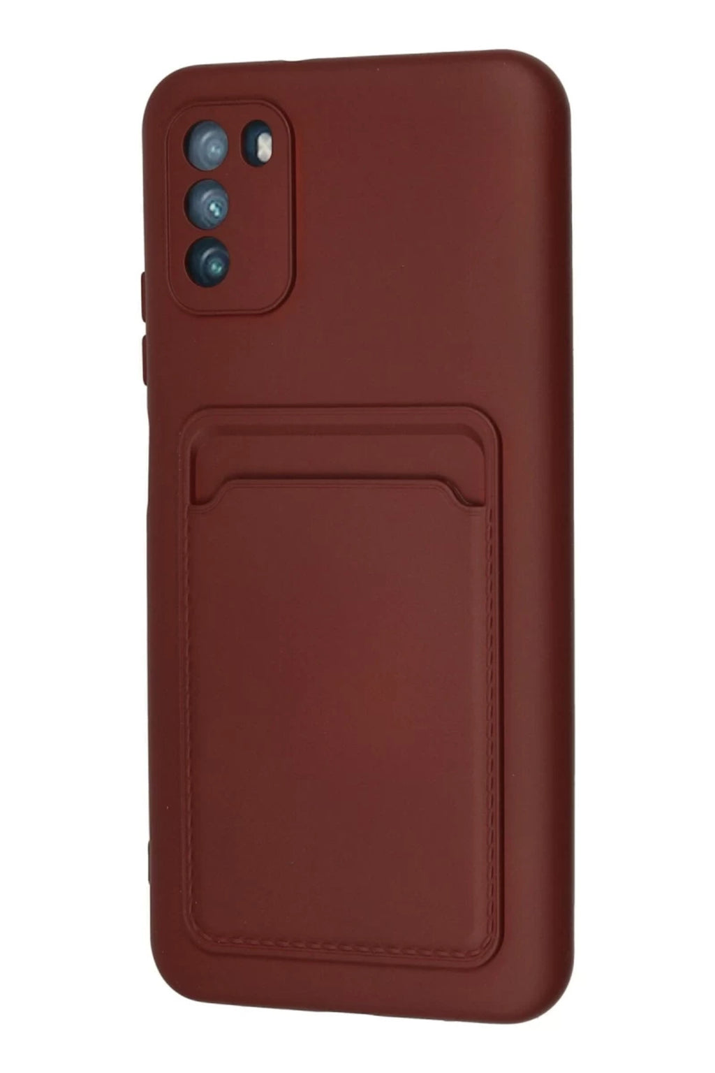 Xiaomi Pocophone M3 Kılıf Kelvin Kartvizitli Silikon - Bordo