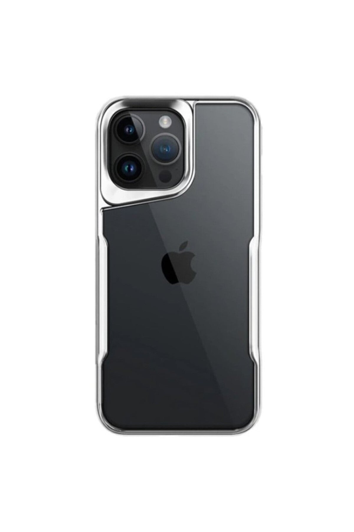 Apple iPhone 15 Pro Max Uyumlu Kılıf Boyi Silikon Kapak - Gümüş