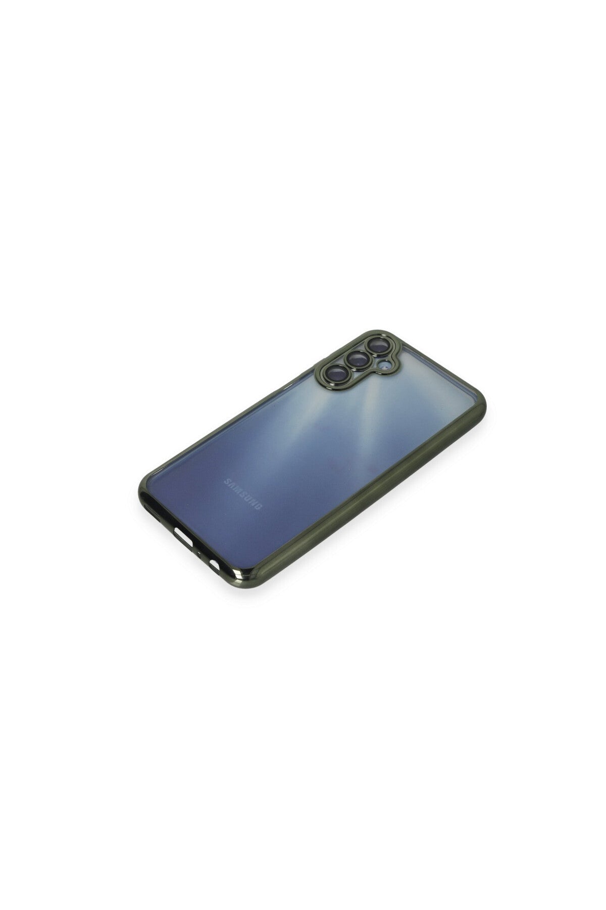 Samsung Galaxy A55 5G Uyumlu Kılıf Lensli Silikon - Yeşil