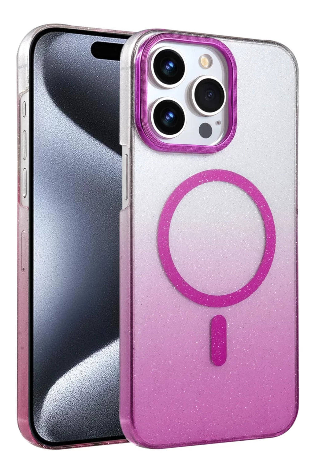 Apple iPhone 14 Pro Max Uyumlu Glossy Magsafe Kapak - Mor