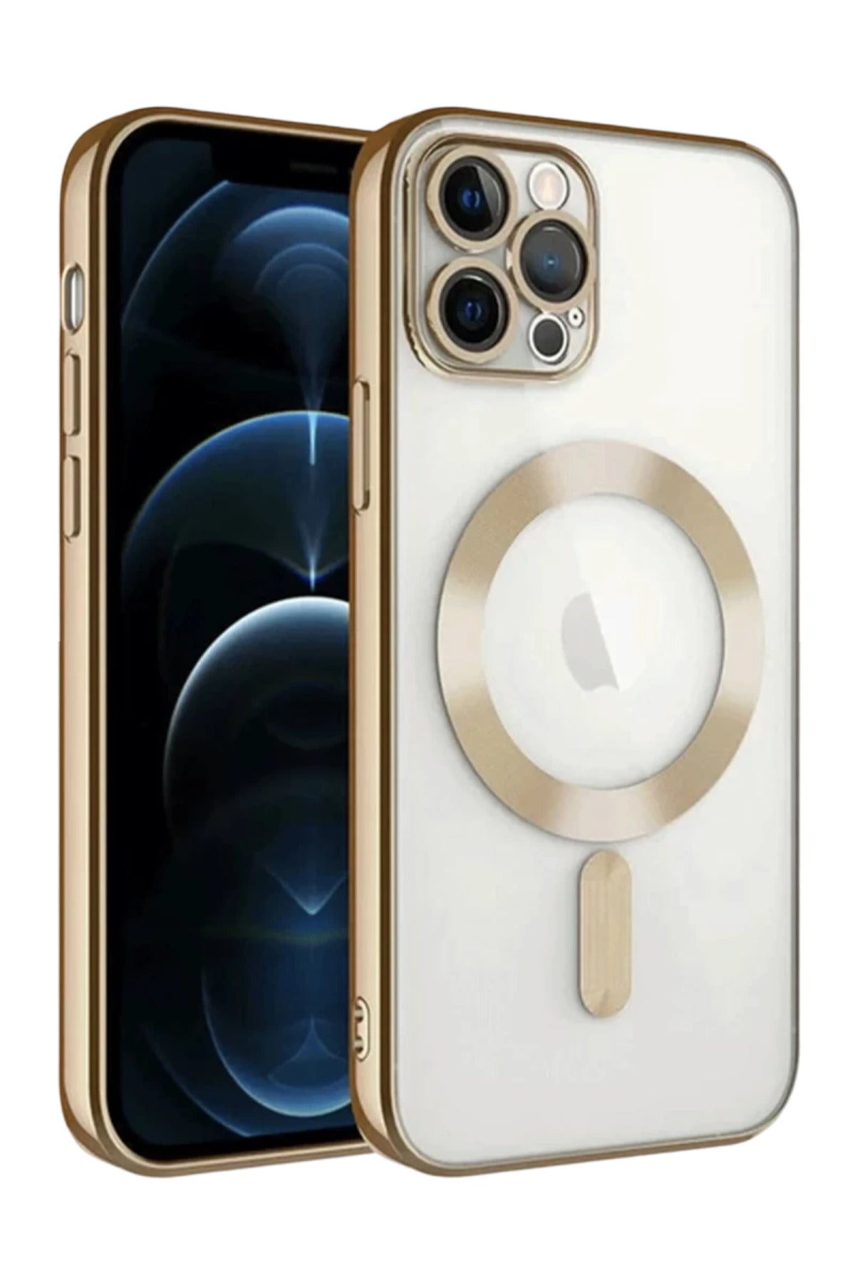 Apple iPhone 13 Pro Uyumlu Kılıf Kross Magneticsafe Kapak - Gold
