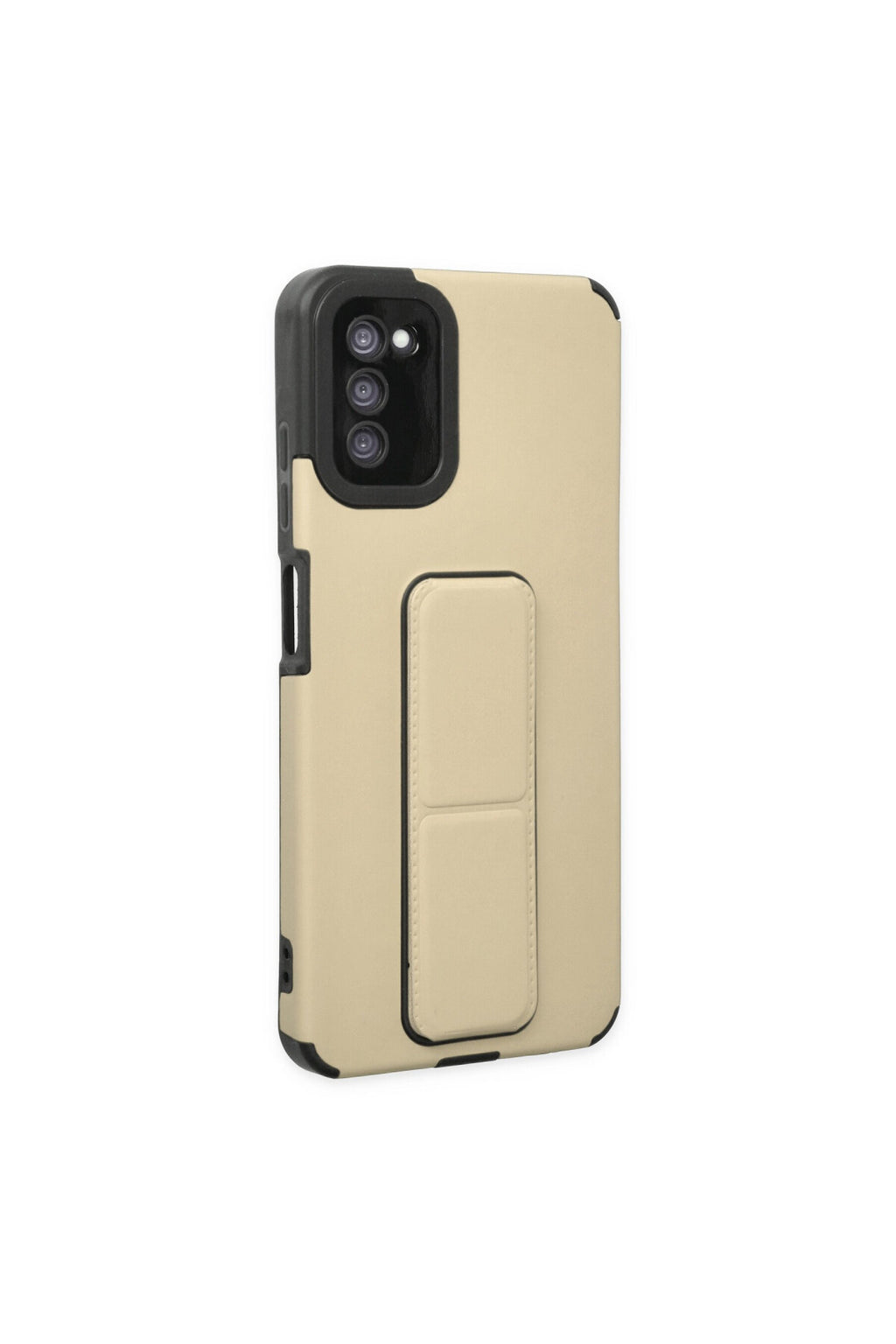 Samsung Galaxy A03S Uyumlu Kılıf Mega Standlı Silikon - Gold