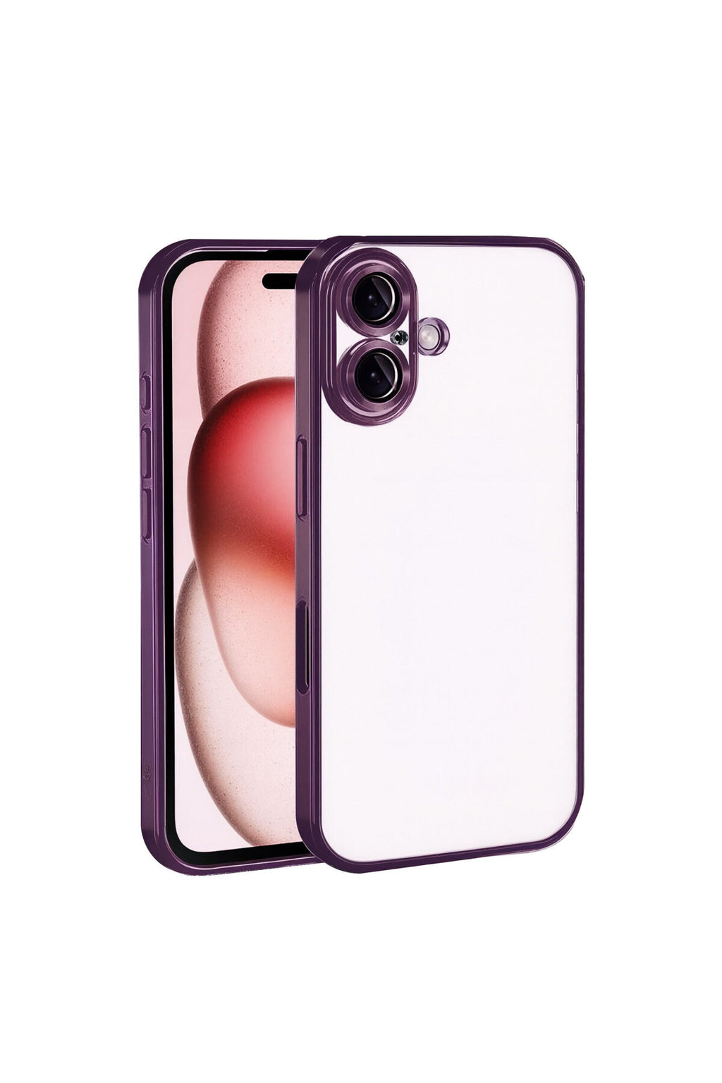 Apple iPhone 17 Uyumlu Lensli Silikon - Açık Mor