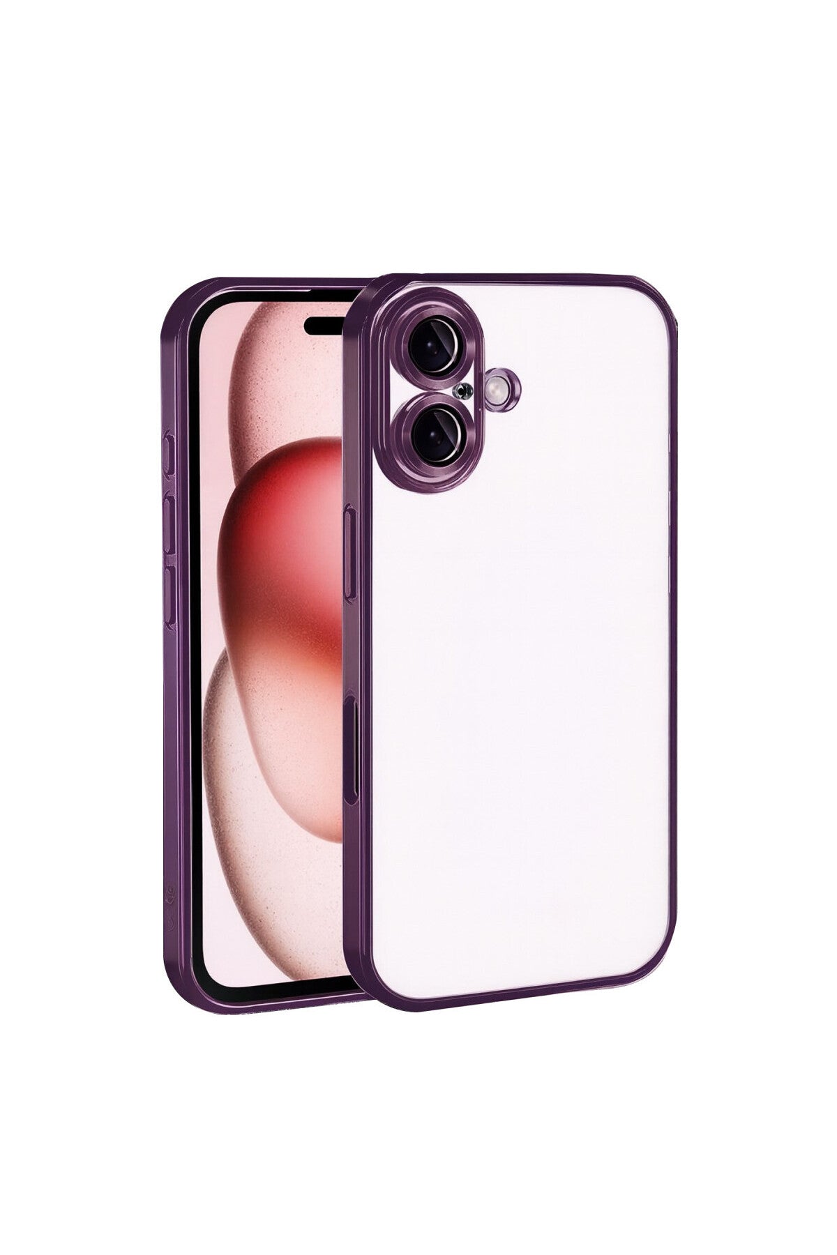 Apple iPhone 17 Uyumlu Lensli Silikon - Açık Mor