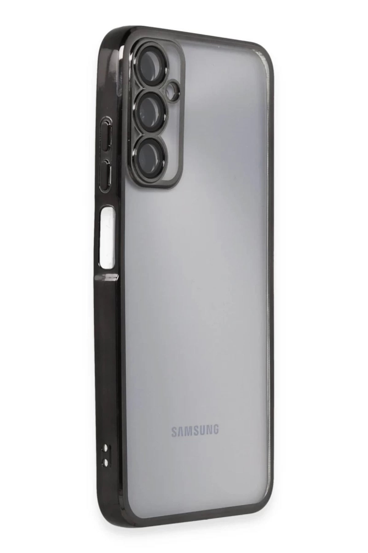 Samsung Galaxy A05S Uyumlu Kılıf Lensli Silikon - Siyah
