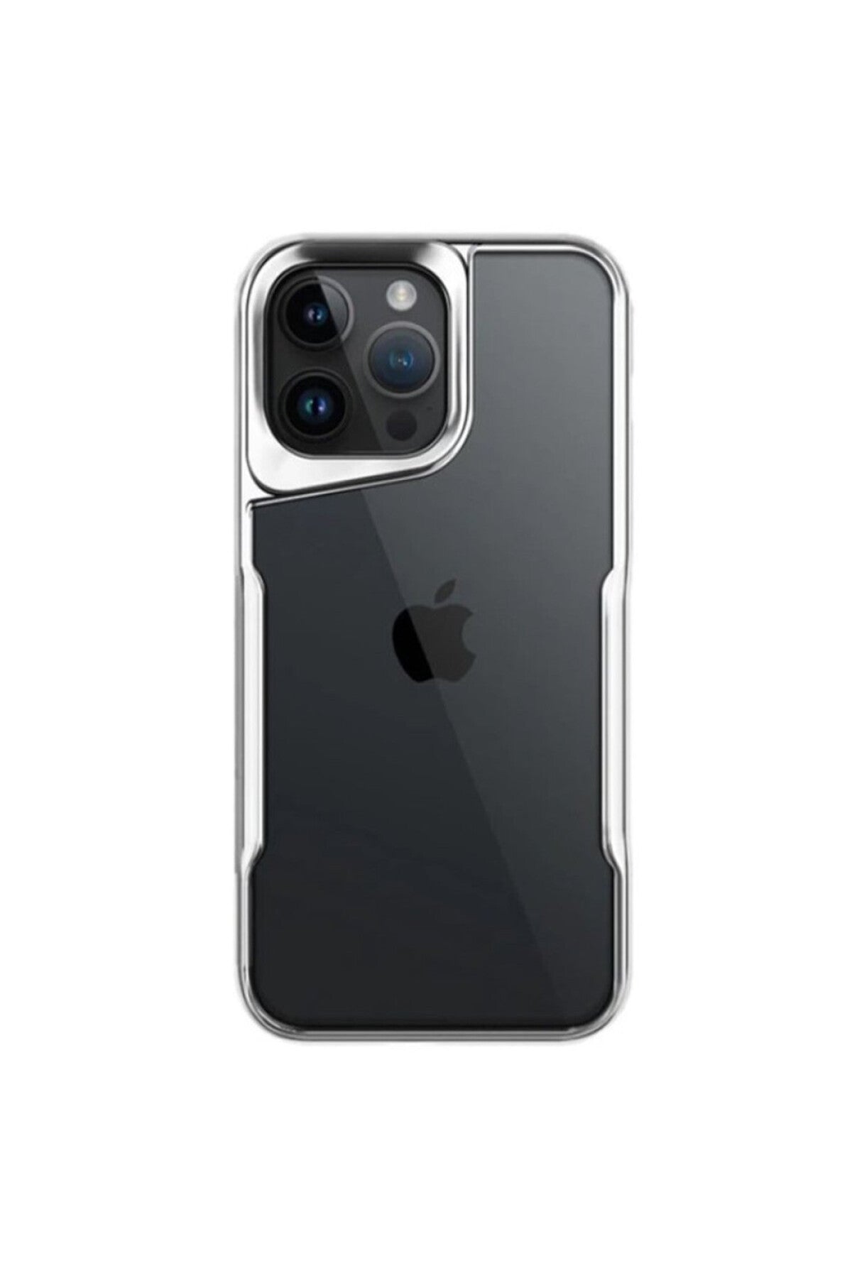 Apple iPhone 14 Pro Max Uyumlu Kılıf Boyi Silikon Kapak - Gümüş