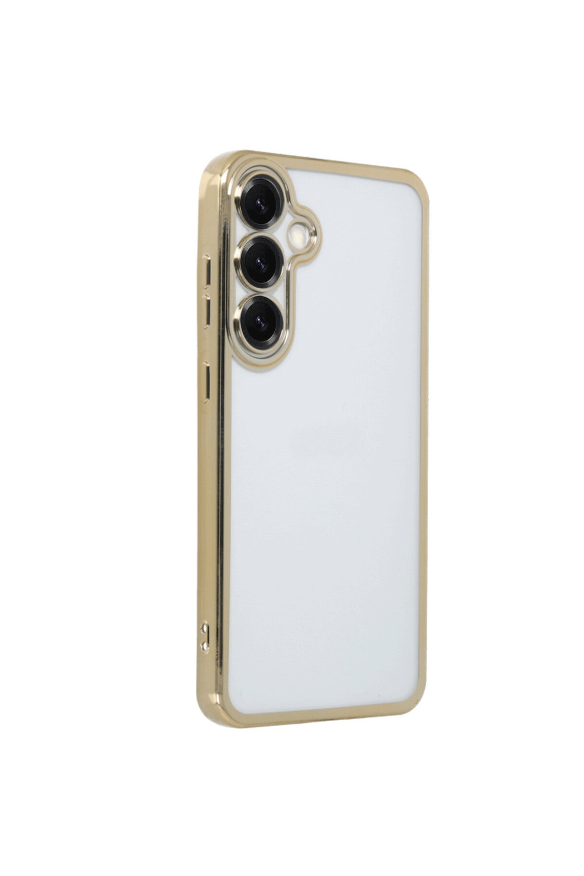 Samsung Galaxy S25 Plus Uyumlu Kılıf Lensli Silikon - Gold