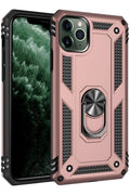 Apple iPhone 11 Pro Uyumlu Kılıf Sofya Yüzüklü Silikon Kapak - Rose
