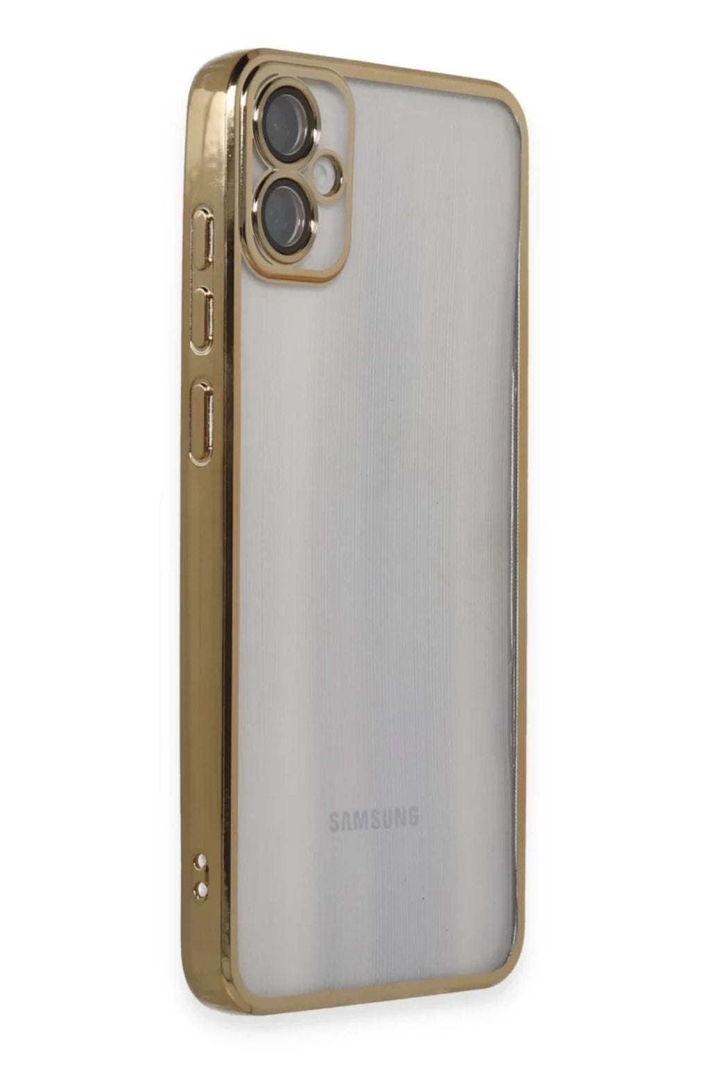 Samsung Galaxy A05 Uyumlu Kılıf Lensli Silikon - Gold