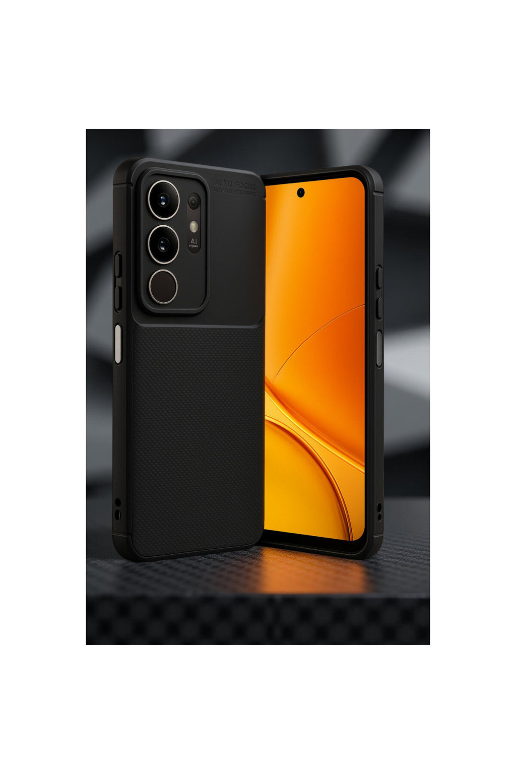 Vivo Y29 4G Uyumlu Auto Focus Karbon Kapak - Siyah