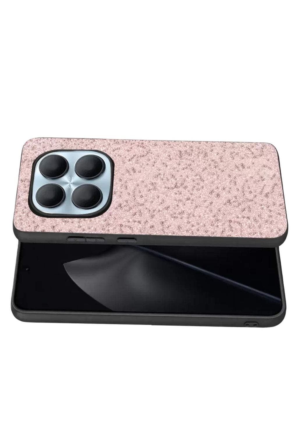 Onegif Xiaomi Redmi Note 15 Pro 5G Uyumlu Bright Simli Kapak - Pembe