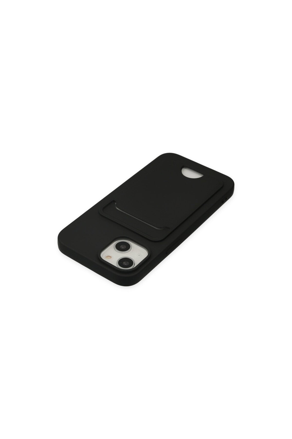 Apple iPhone 14 Plus Uyumlu Kılıf Kelvin Kartvizitli Silikon - Siyah