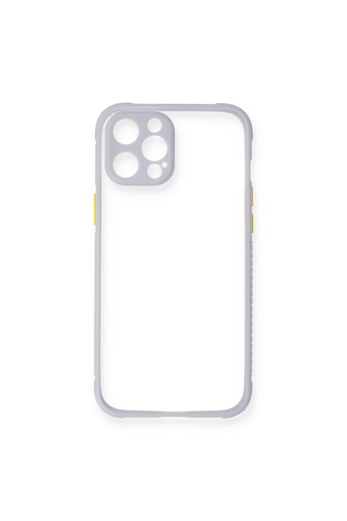 Apple iPhone 12 Uyumlu Kılıf Miami Şeffaf Silikon - Lila