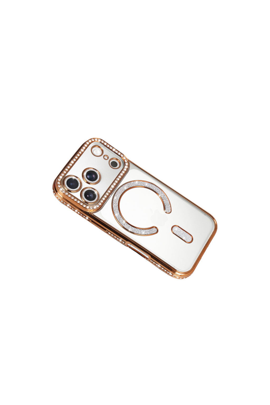 Apple iPhone 17 Pro Max Uyumlu Joke Simli Magneticsafe Kılıf - Turuncu