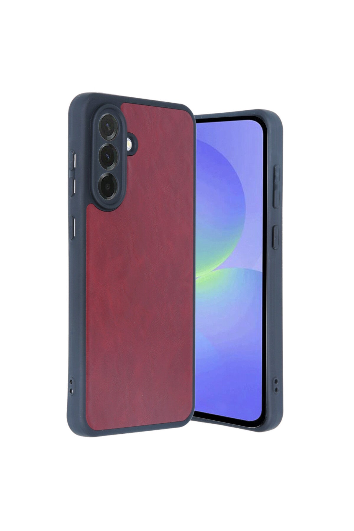 Samsung Galaxy A56 Uyumlu Kılıf Aras Deri Kapak - Bordo