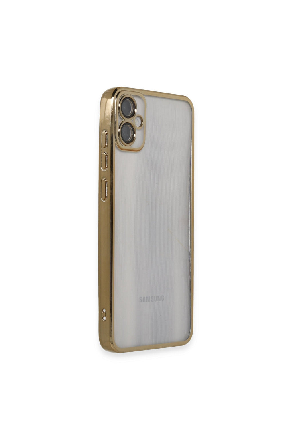 Samsung Galaxy A05 Uyumlu Kılıf Lensli Silikon - Gold