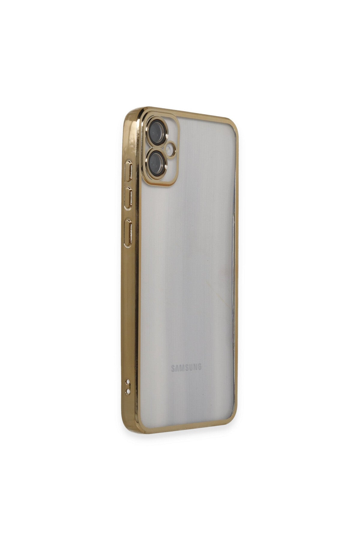 Samsung Galaxy A05 Uyumlu Kılıf Lensli Silikon - Gold