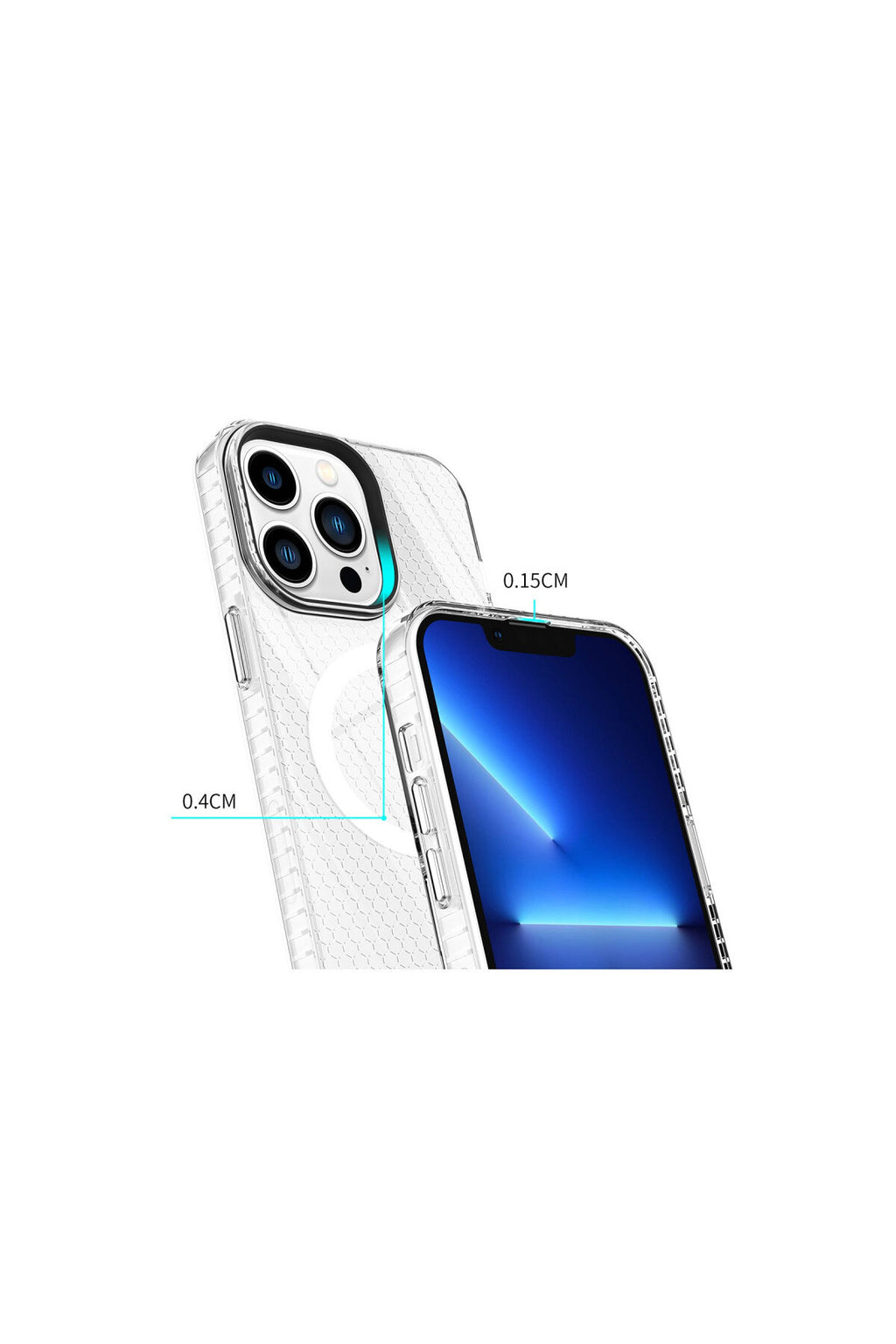 Apple iPhone 14 Pro Uyumlu Kılıf Beta Magneticsafe Silikon - Şeffaf
