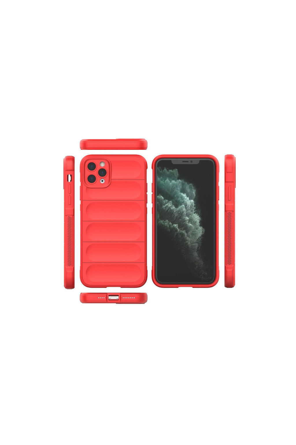 Apple iPhone 11 Pro Max Uyumlu Kılıf Optimum Silikon - Kırmızı