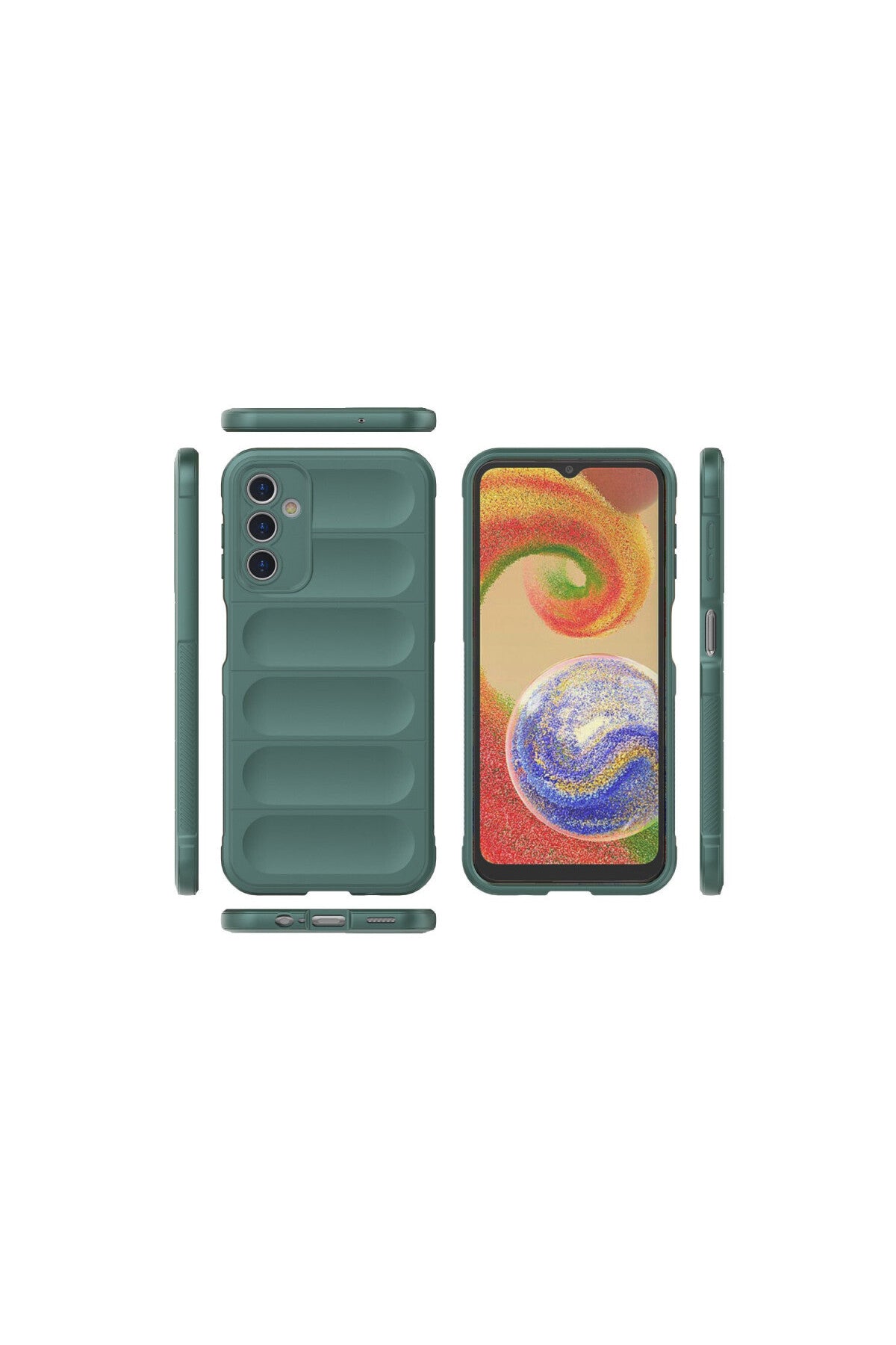 Samsung Galaxy A14 4G Uyumlu Kılıf Optimum Silikon - Koyu Yeşil