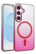 Samsung Galaxy S25 Uyumlu Glossy Magsafe Kapak - Pembe