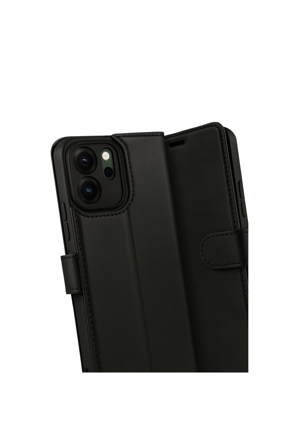 Oppo Reno 14F Uyumlu Trend S Plus Kapaklı Kılıf - Siyah