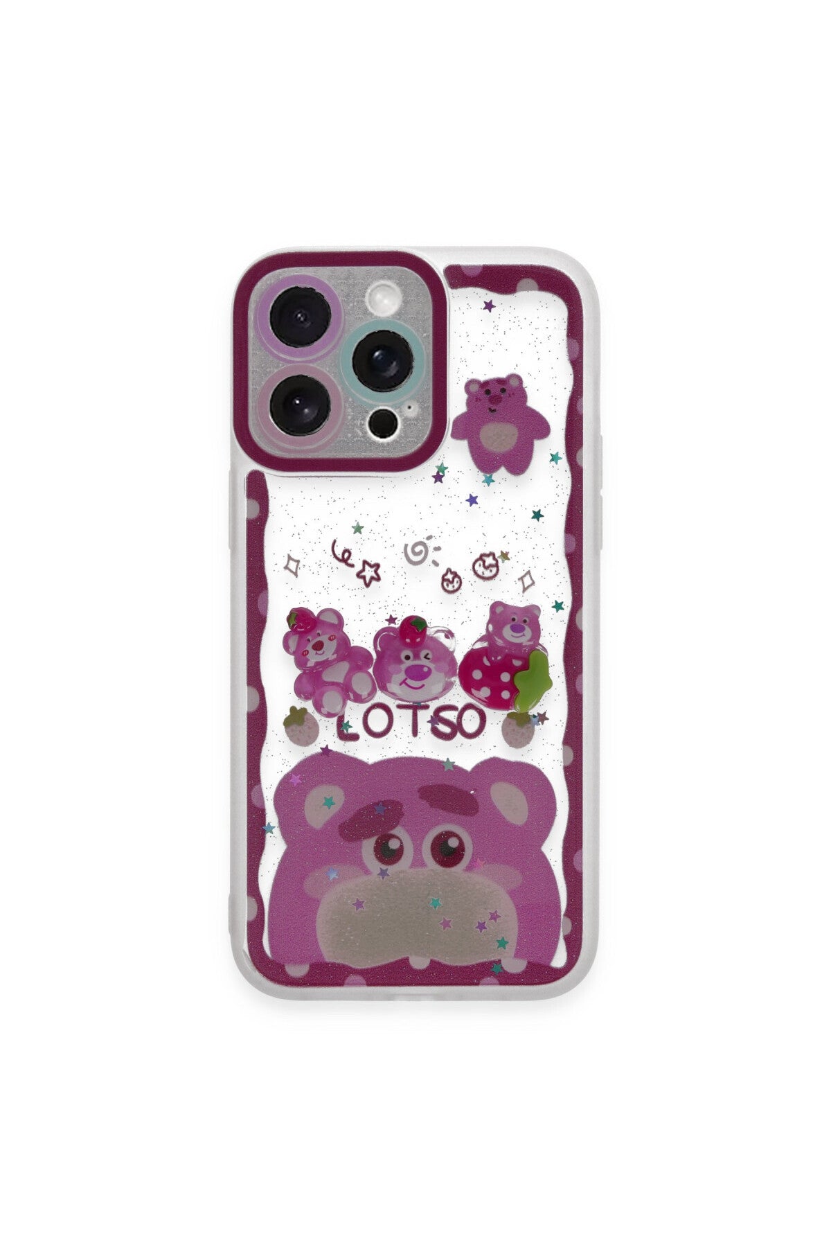 Apple iPhone 14 Pro Max Uyumlu Kılıf Sweet Desenli Silikon Kapak - Pembe