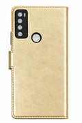 TCL 20 SE Uyumlu Trend S Plus Kapaklı Kılıf - Gold