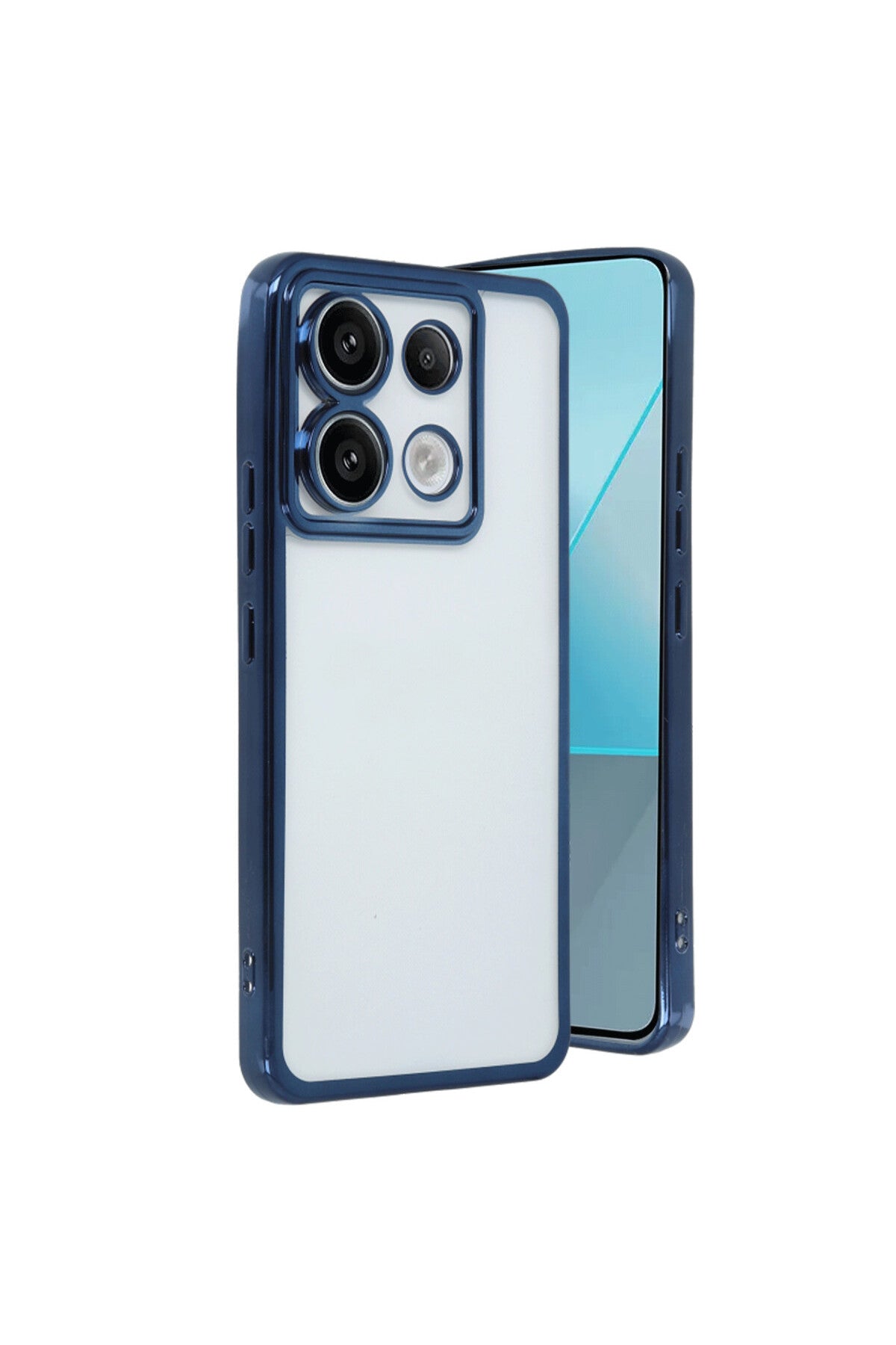 Xiaomi Redmi Note 13 Pro 5G Uyumlu Kılıf Lensli Silikon - Sierra Blue