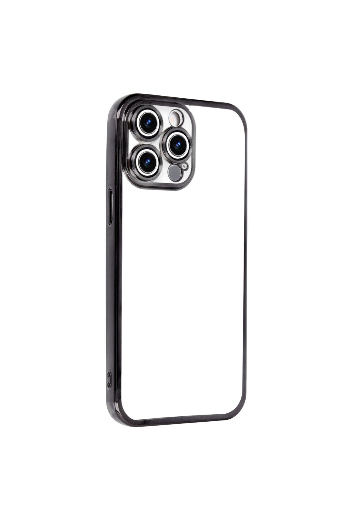 Apple iPhone 15 Pro Max Uyumlu Lensli Silikon - Siyah