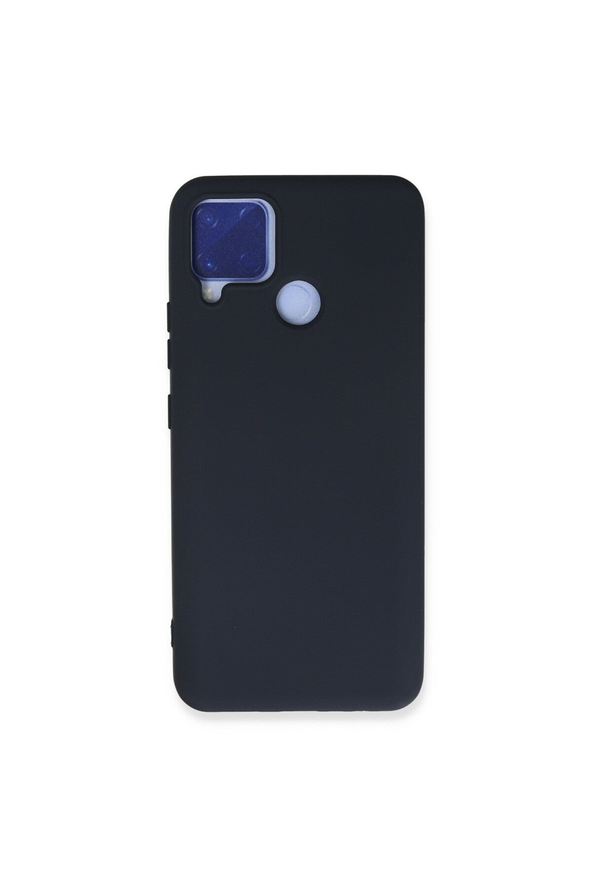 Realme C15 Uyumlu Kılıf Nano içi Kadife Silikon - Lacivert