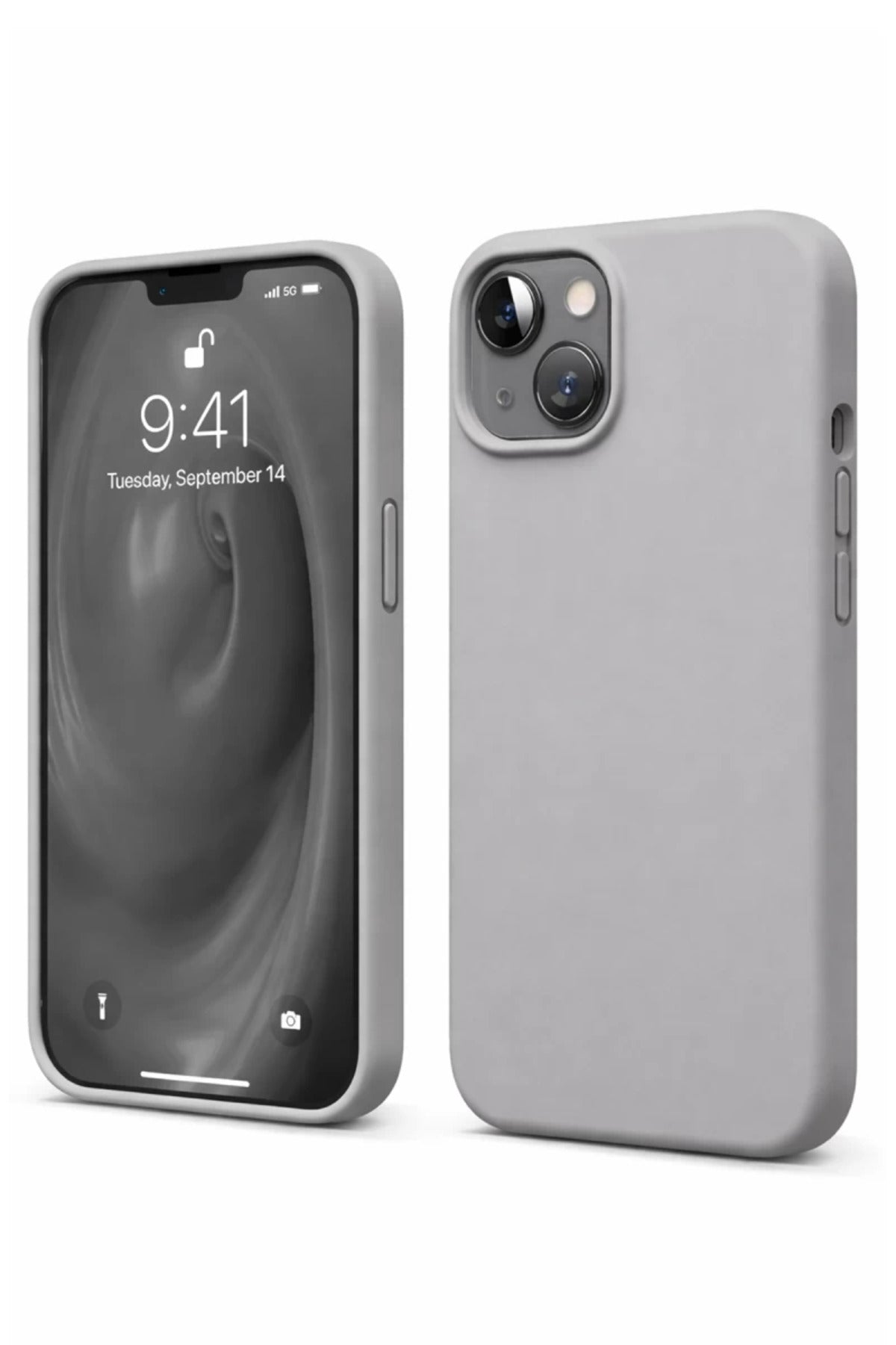 Apple iPhone 14 Uyumlu Kılıf First Silikon - Gri