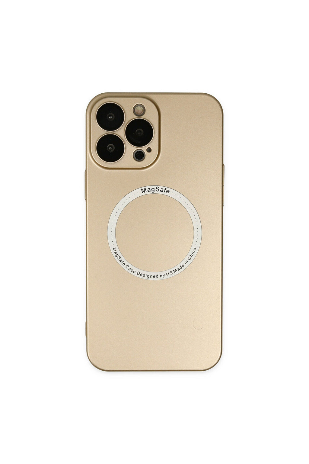 Apple iPhone 13 Pro Uyumlu Kılıf Jack Magneticsafe Lens Silikon - Gold