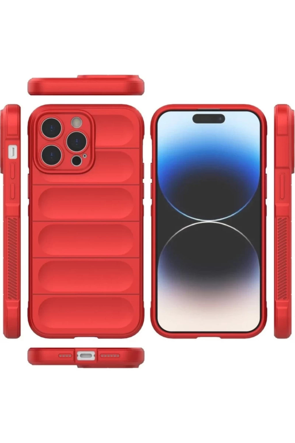 Apple iPhone 16 Pro Max Uyumlu Kılıf Optimum Silikon - Kırmızı