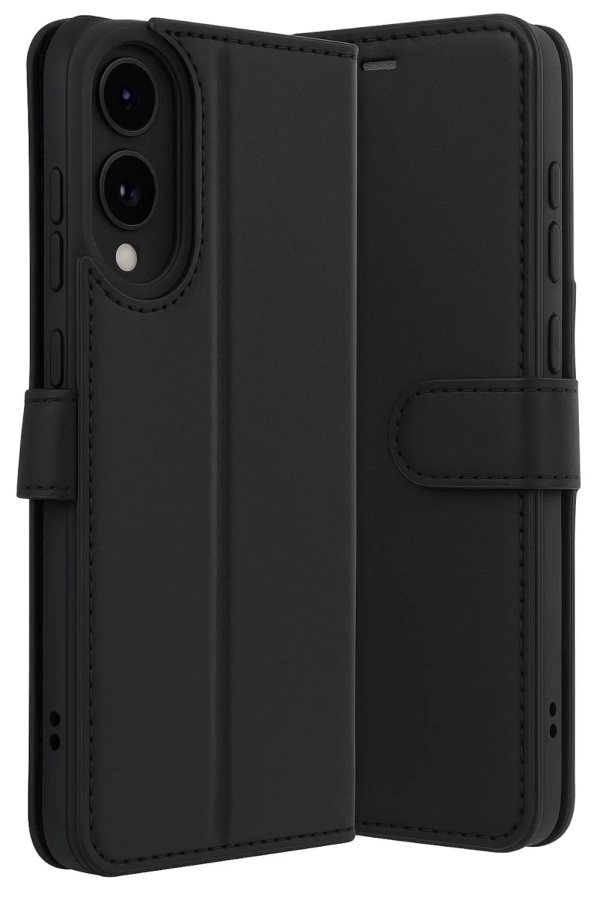 Samsung Galaxy S25 Uyumlu Edge Trend S Plus Kapaklı Kılıf - Siyah