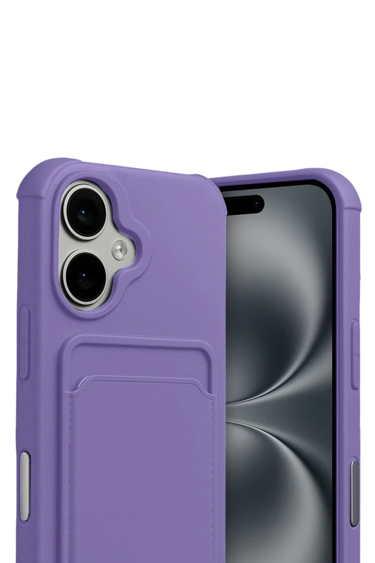 Apple iPhone 17 Uyumlu Kelvin Kartvizitli Silikon - Lila