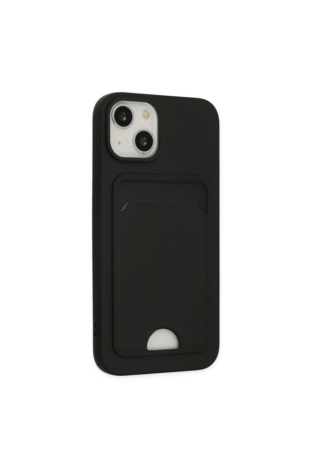 Apple iPhone 14 Plus Uyumlu Kılıf Kelvin Kartvizitli Silikon - Siyah