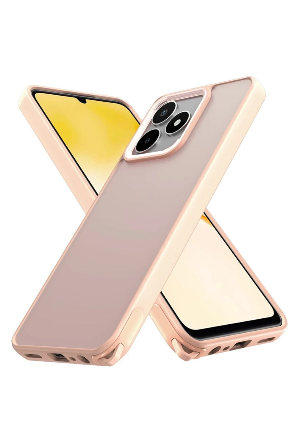 Realme C53 Uyumlu Kılıf Elegant Kapak - Pudra