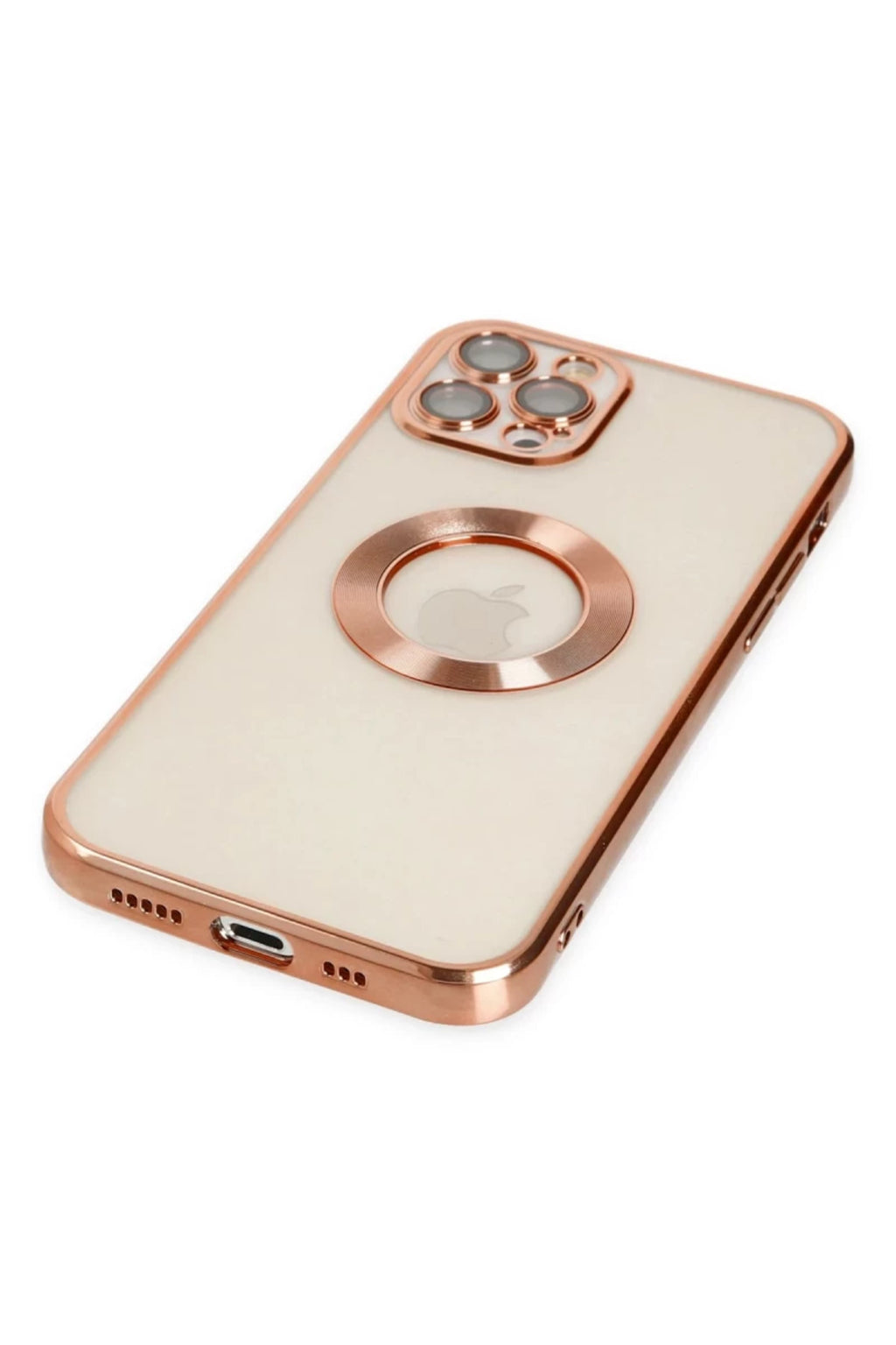 Apple iPhone 12 Pro Uyumlu Kılıf Slot Silikon - Rose Gold
