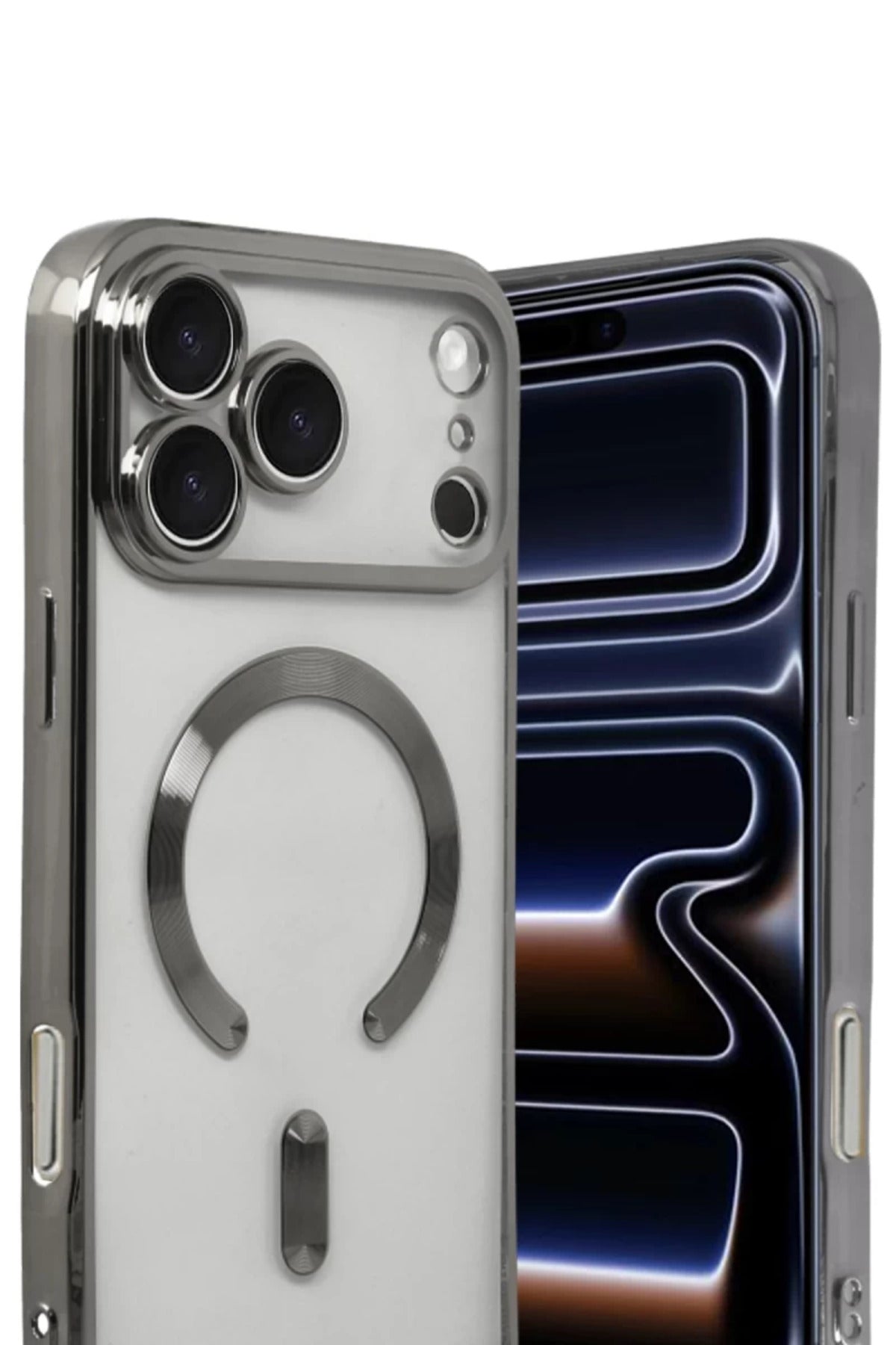 Apple iPhone 17 Pro Uyumlu Kross Magneticsafe Kapak - Titan Gri