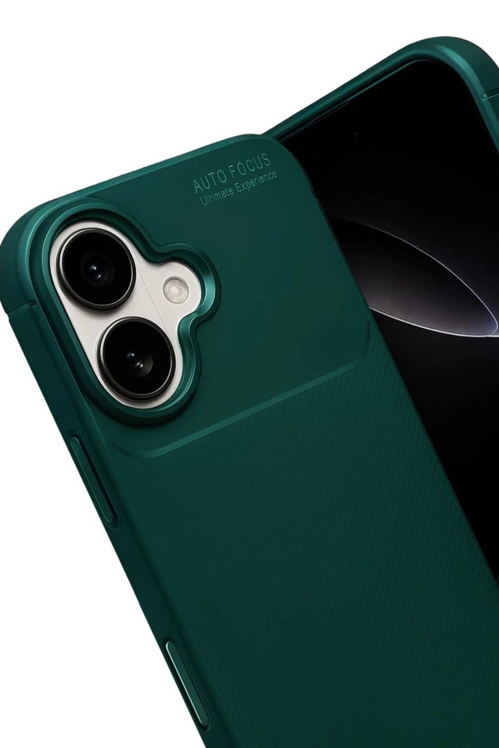 Apple iPhone 17 Uyumlu Auto Focus Karbon Kapak - Koyu Yeşil