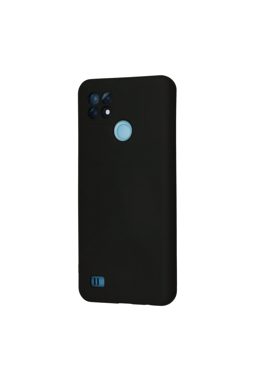 Realme C21 Uyumlu Kılıf Nano içi Kadife Silikon - Siyah